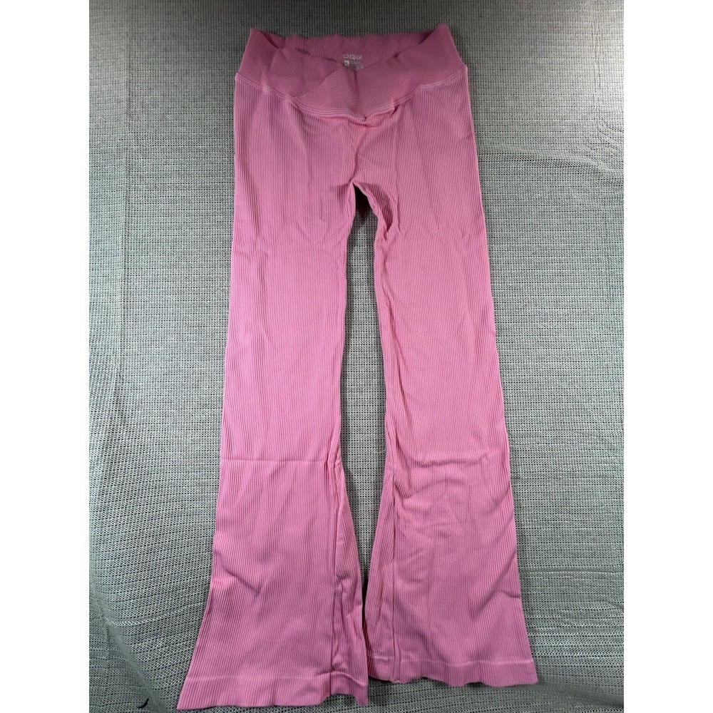 QQQ Leggins Rubben Seamless Workout High Waist Cross Over Sz XL  Pink
